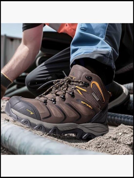 Men\'s Steel Toe Waterproof Work Boots Safety Construction Ankle Boot Lace Up main image 7
